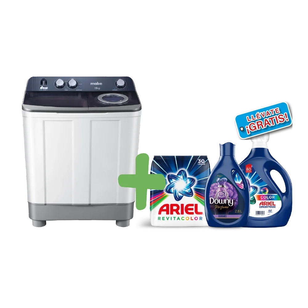 LAVADORA MABE 11KG + KIT LAVADO P&G 1  PZA.