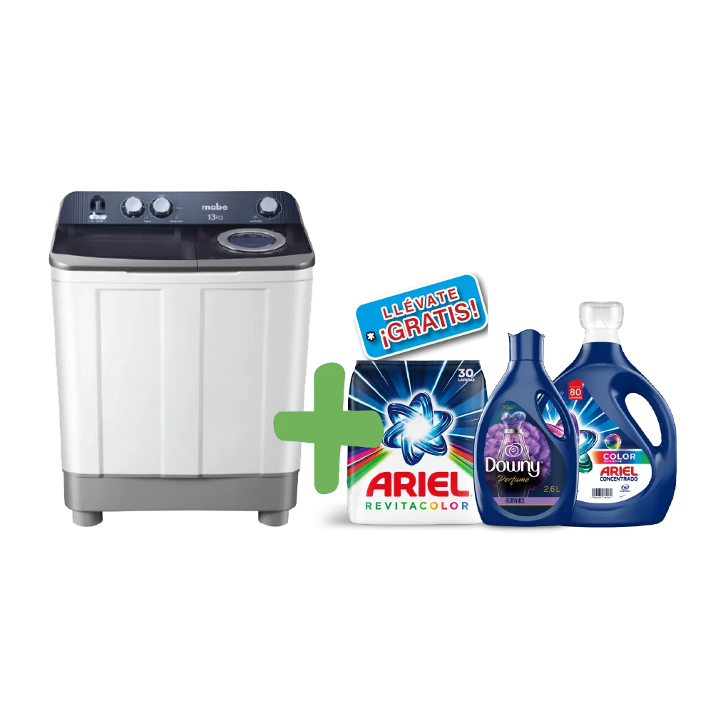 LAVADORA MABE 13KG + KIT LAVADO P&G 1  PZA.