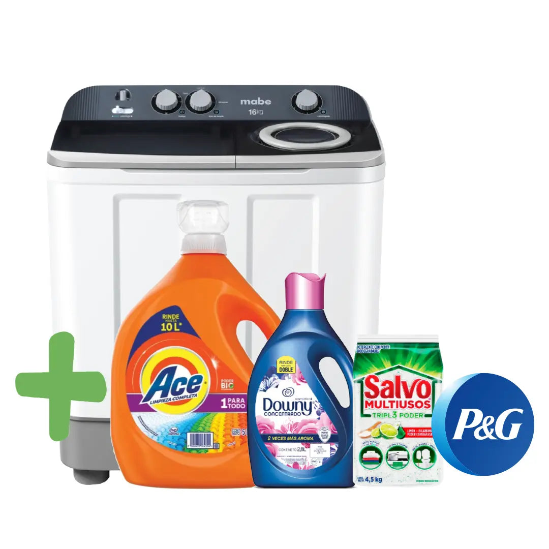 LAVADORA MABE 16KG + KIT LAVADO P&G 1  PZA.