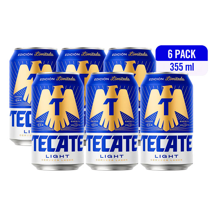 TECATE LIGHT 6 PACK LATA 355 ML 6  PZA.