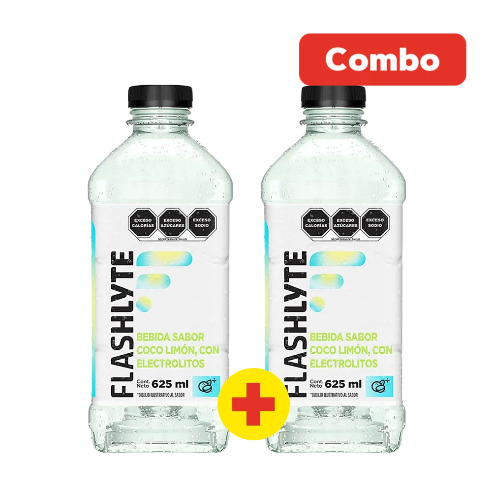 2 X BEBIDA FLASHLYTE COCO LIMON 625 ML. 1  PAQ.
