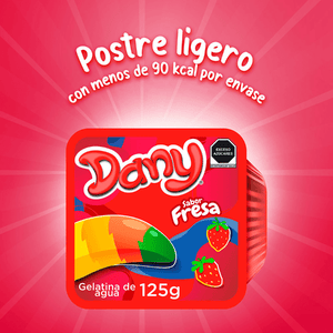 GELATINA DANY DE AGUA FRESA 125  GR.