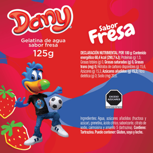 GELATINA DANY DE AGUA FRESA 125  GR.