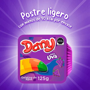 GELATINA DANY DE AGUA UVA 125  GR.