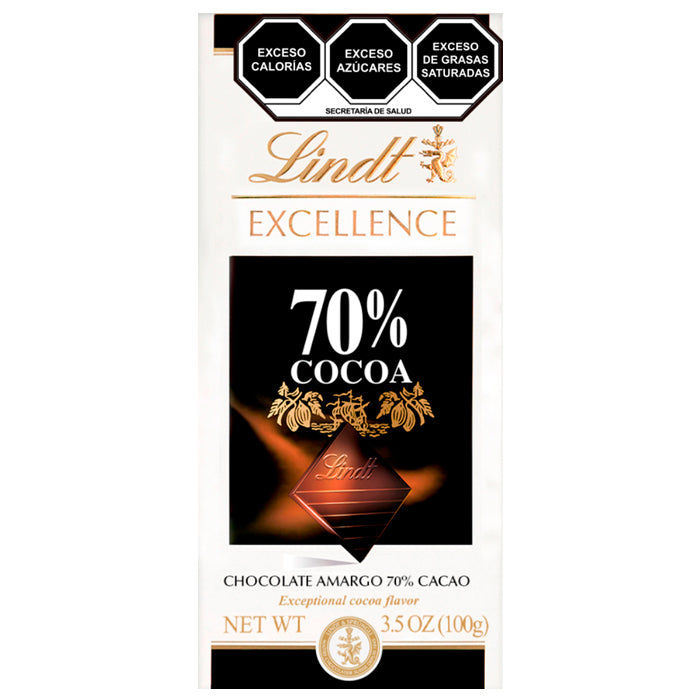 CHOCOLATE LINDT EXCELLENCE 70% CACAO 100  GR.