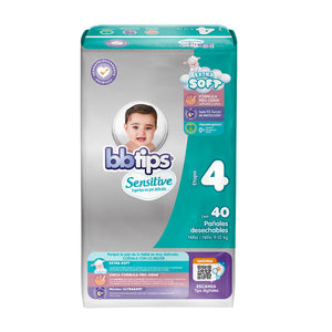 PAÑAL INFANTIL BBTIPS SENSITIVE TALLA 4 40  PZA.