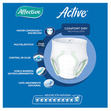 ROPA INTERIOR DESECHABLE AFFECTIVE ACTIVE PARA INCONTINENCIA TALLA GRANDE 10  PZA.