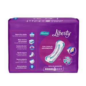 TOALLAS PARA INCONTINENCIA FEMENINA AFFECTIVE LIBERTY REGULAR 16  PZA.