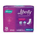 TOALLAS PARA INCONTINENCIA FEMENINA AFFECTIVE LIBERTY REGULAR 16  PZA.