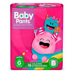 CALZÓN ENTRENADOR BABY PANTS NIÑA TALLA GRANDE 16  PZA.