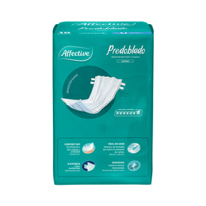 PAÑAL PARA ADULTO AFFECTIVE PREDOBLADO UNITALLA 10  PZA.