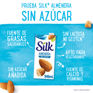 ALIMENTO LIQUIDO DE ALMENDRA SIN AZUCAR SILK 946  ML.