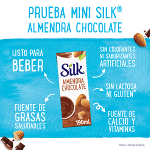 ALIMENTO LIQUIDO DE ALMENDRA SABOR CHOCOLATE SILK 190  ML.
