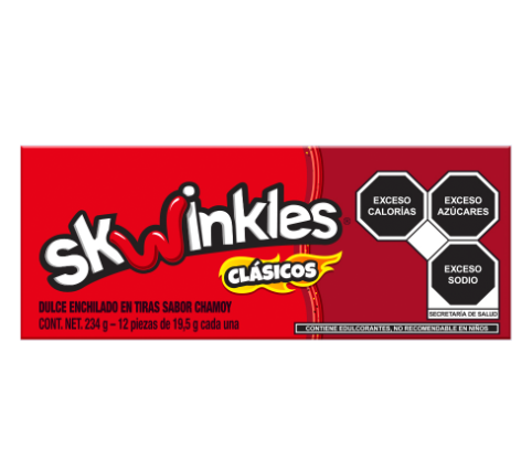 SKWINKLES CLASICOS CHAMOY 19.5 GRS DISPLAY 12  PZA.