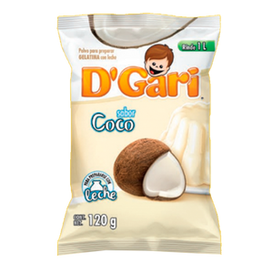 GELATINA AGUA DGARI COCO BOLSA 120  GR.