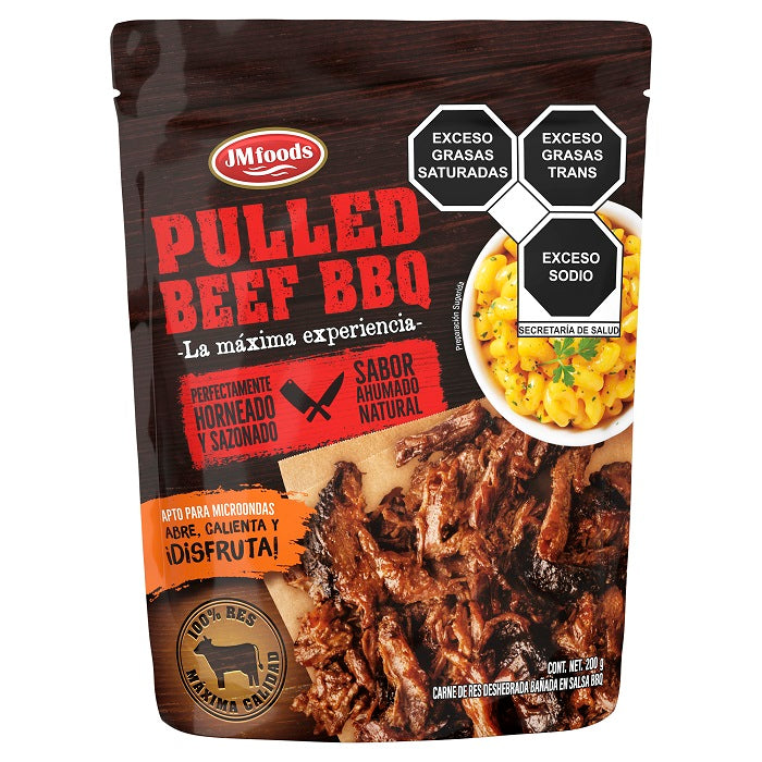 PULLED BEEF BBQ JM FOODS POUCH 200  GR.