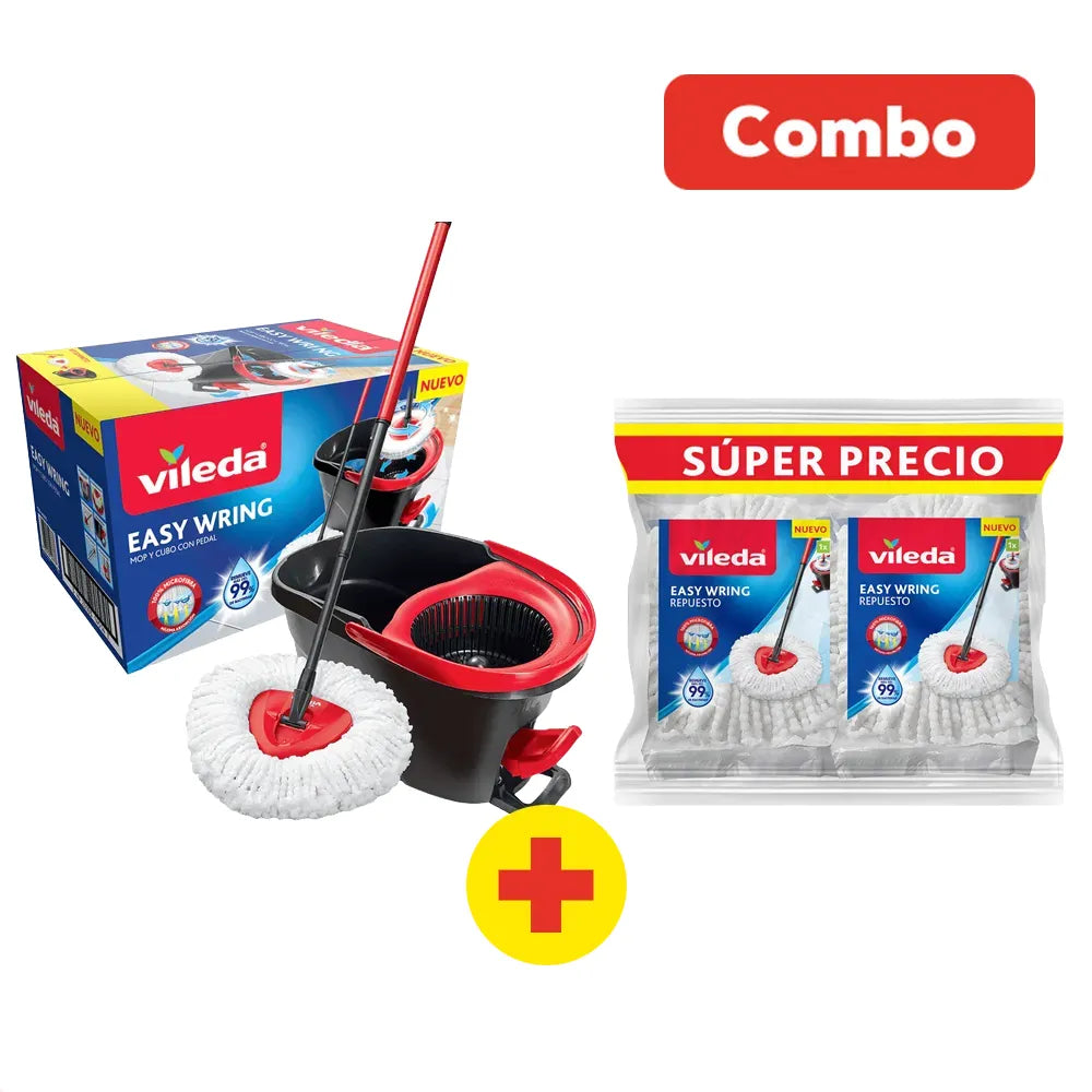 COMBO VILEDA EASY WRING & CLEAN + PACK REPUESTO 1  PZA.