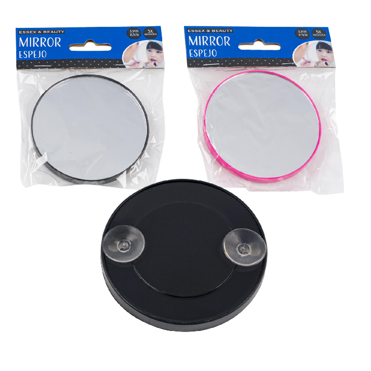 ESPEJO CON AUMENTO 3.3 PULG ESSEX & BEAUTY COLORES SURTIDOS 1  PZA.