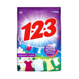 DETERGENTE EN POLVO 123 CON SUAVIZANTE Y JAZMIN 800  GR.