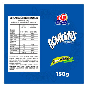 GALLETAS BOMBITOS GAMESA BOLSA 150  GR.