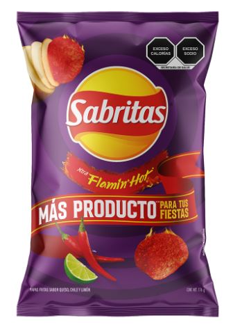PAPAS SABRITAS  FLAMIN HOT INO 159  GR.