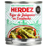 RAJAS DE CHILES JALAPEÑOS EN ESCABECHE HERDEZ LATA 205  GR.