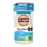 MAYONESA LIGHT C/JUGO DE LIMONES MCCORMICK FRASCO GRATIS ATUN EN AGUA HERDEZ 555  GR.