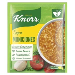 KNOR SOPA PASTA MUNICIONES SOBRE 82  GR.