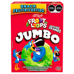 CEREAL DE MAÍZ NATURALES A FRUTAS TRIGO Y AVENA JUMBO FROOT LOOPS KELLOGGS 340  GR.