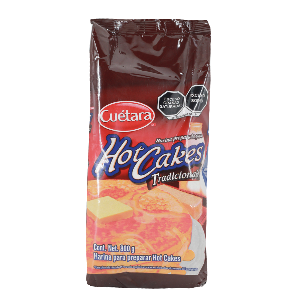 HARINA P/ HOT CAKES CUETARA BOLSA 800  GR.