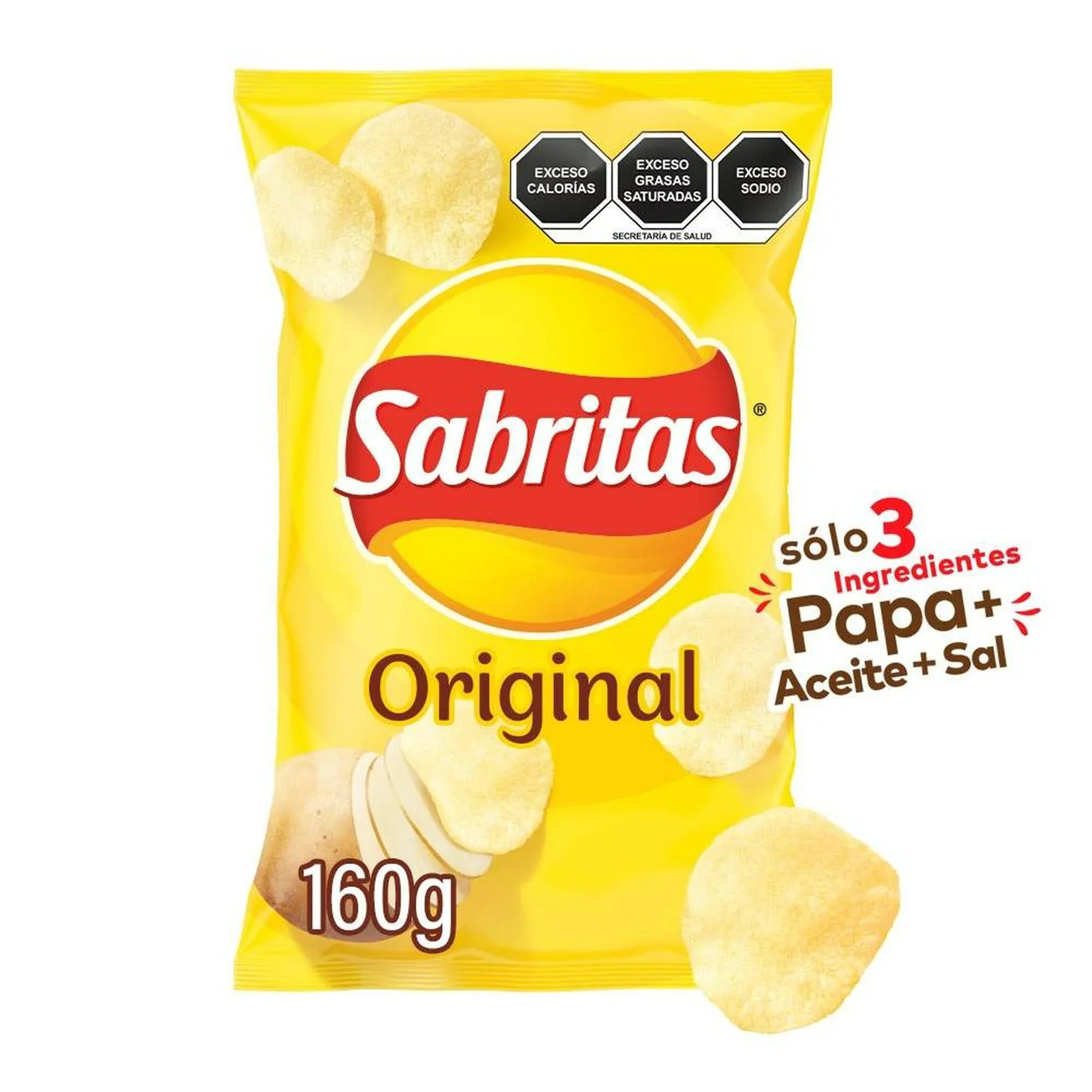 PAPAS SABRITAS SAL FAMILIAR 160  GR.