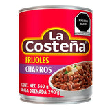 FRIJOLES CHARROS LA COSTEÑA LATA 560  GR.