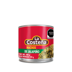 CHILES JALAPEÑOS PARA NACHOS LA COSTEÑA LATA 380  GR.