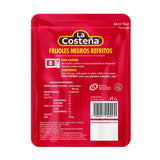 FRIJOLES NEGROS REFRITOS LA COSTEÑA BOLSA 400  GR.