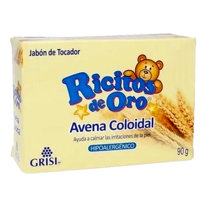 JABÓN DE TOCADOR RICITOS DE ORO  AVENA COLOIDAL 90  GR.