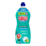 DETERGENTE  LÍQUIDO LAVATRASTES CLORALEX LIMON  MENTA 750  ML.