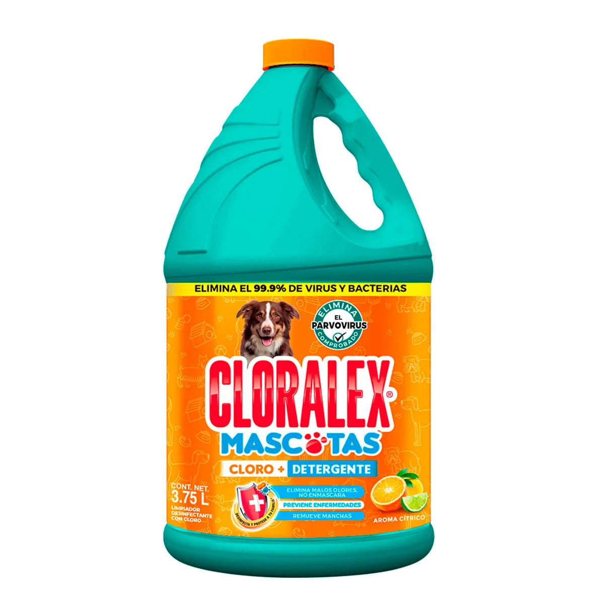 LIMPIADOR CLORALEX MASCOTAS DESINFECTANTE CON CLORO 3.75 L 3.750  LT.