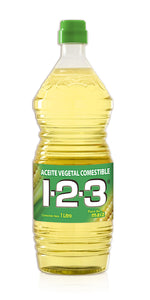 1-2-3 ACEITE COMESTIBLE PURO DE MAÍZ 1 L 1  LT.