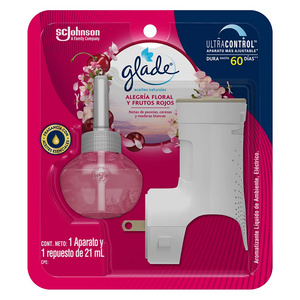 AROMATIZANTE ELECTRICO GLADE FLORAL Y FRUTOS ROJOS 2  PZA.