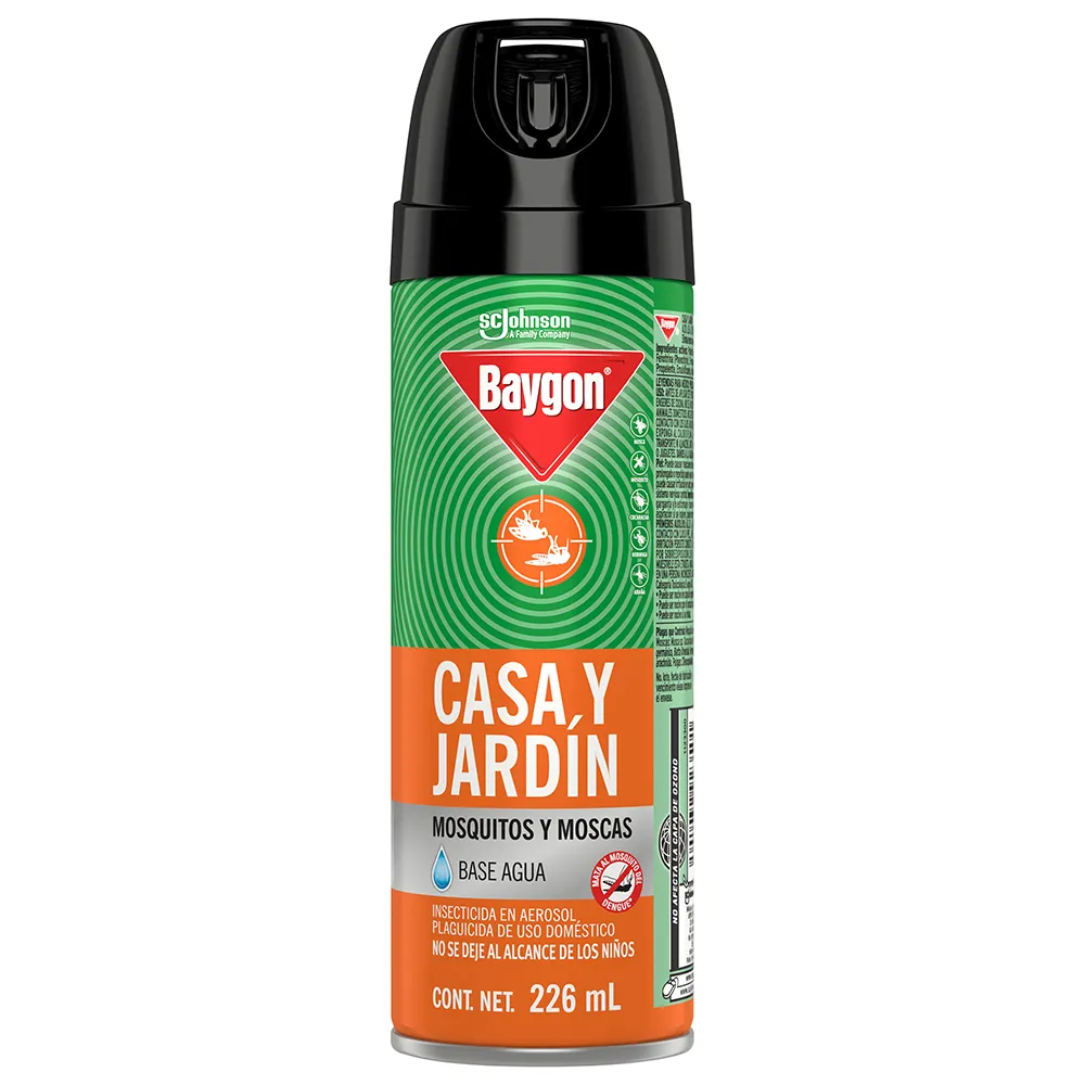 INSECTICIDA EN AEROSOL BAYGON CASA Y JARDIN 226  ML.