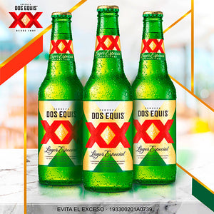 CERVEZA XX LAGER 355 ML BOTELLA 12  PZA.