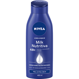 CREMA NIVEA BODY MILK NUTRITIVA PIEL EXTRA SECA 400  ML.