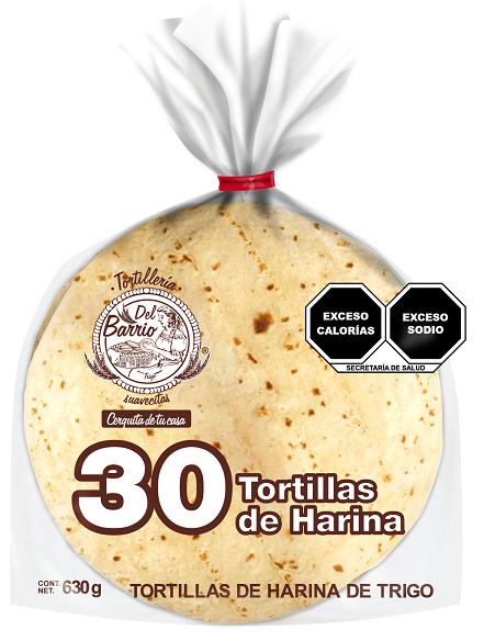TORTILLA DE HARINA DEL BARRIO BOLSA 630  GR.