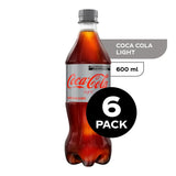 REFRESCO COCA COLA LIGHT 6PACK PET 600 ML 6  PZA.