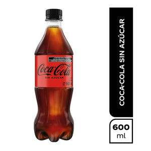 REFRESCO COCA COLA ZERO PET 600  ML.
