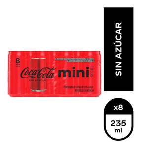 REFRESCO COCA COLA ZERO 8PACK LATA 235ML 8  PZA.