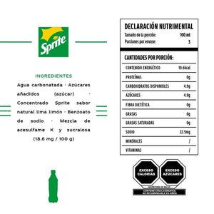 REFRESCO SPRITE PET 300  ML.