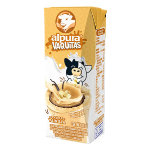 LECHE SABORIZADA ALPURA VAQUITAS SABOR VAINILLA 200  ML.
