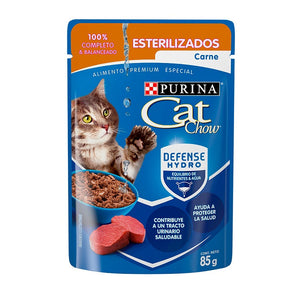 ALIMENTO HÚMEDO PARA GATO ESTERILIZADOS PURINA CAT CHOW POUCH 85  GR.