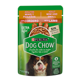 ALIMENTO PARA PERRO ADULTO MINIS Y PEQUEÑOS CON CORDERO PURINA DOG CHOW POUCH 100  GR.